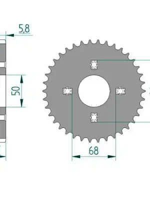 Kettenrad C50-Stahl Neu