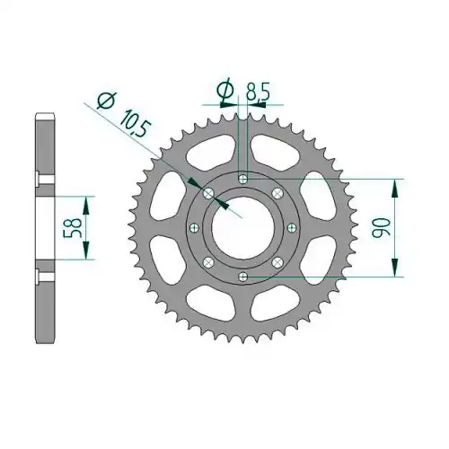 Jetzt Kaufen Kettenrad C50-Stahl