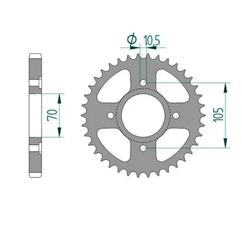 Kettenrad C50-Stahl Online Kaufen