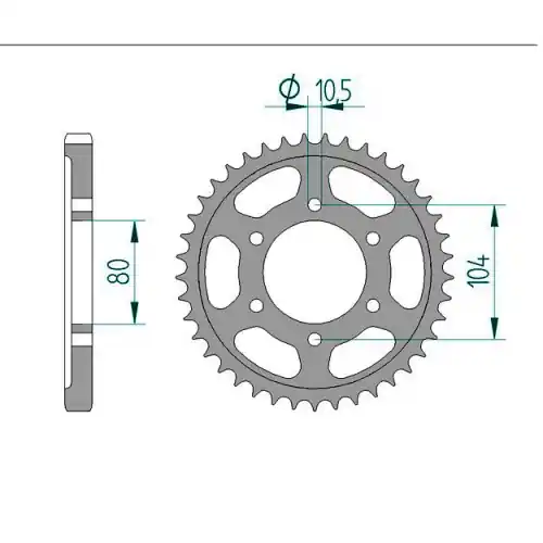 Kettenrad C50-Stahl Preis Gesenkt