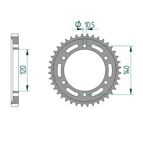 Kettenrad C50-Stahl Markenware