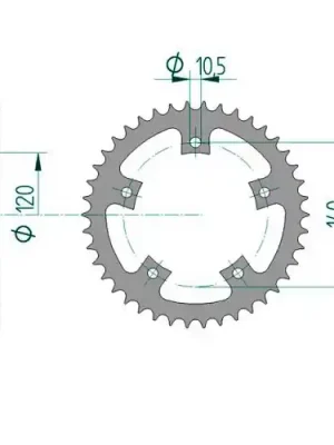 Kettenrad C50-Stahl Zertifiziert