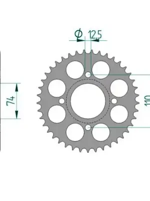 Kettenrad C50-Stahl Begrenztes Angebot