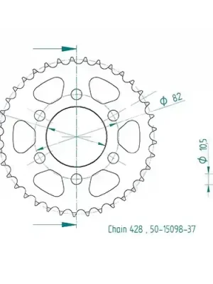 Neuheit Kettenrad C50-Stahl