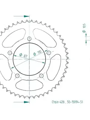 Kettenrad C50-Stahl Preis Gesenkt